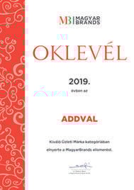 AddVal - Magyar Brands díjas Kiváló Üzleti Márka kategóriában