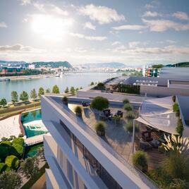 Tetőteraszokról is élvezhető majd a dunai panoráma a Millennium Gardens irodaépületéből