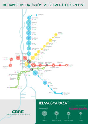 Irodák a metróvonalak mentén: 3-as metró az élen, a 4-es szinte kihalt