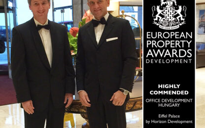 A Horizon Development rangos európai elismerésben részesült az Eiffel Palace irodaházért