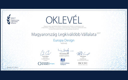 Különdíjas az Europa Design