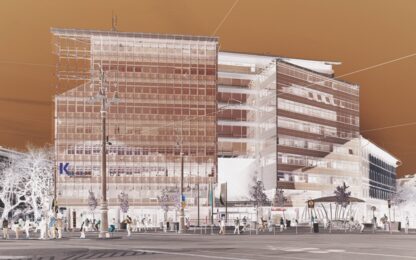 Kortárs tánc a homlokzaton: új szerepben mutatkozott be a Kálvin Square Irodaház