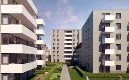 Szerkezetkész állapotban a Kassák Residence
