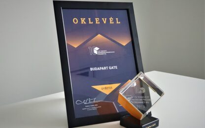 Nívós díjjal ismerték el a BudaPart GATE irodaházat