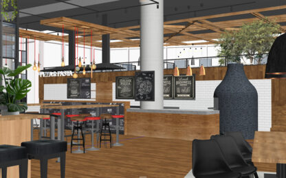 Bistro jellegű étterem várja majd a Millennium Gardens bérlőit