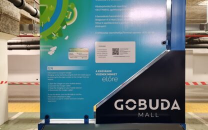 Tizennyolc elektromos gépjárműtöltési pontot alakított ki az ALTE-GO a WING Zrt. által fejlesztett GOBUDA Mall mélygarázsában