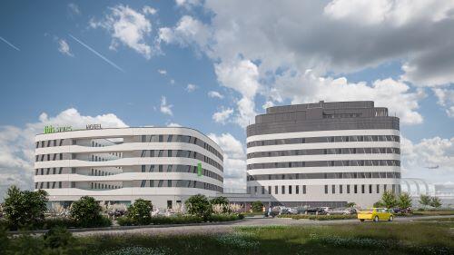 Szerkezetkész az újabb terminálkapcsolatú szálloda a budapesti repülőtéren