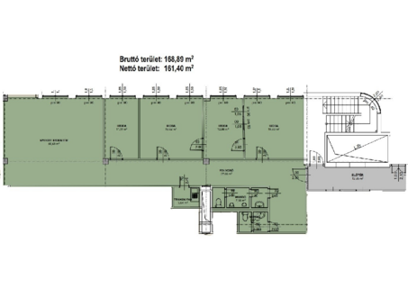 169 m2 a harmadik emeleten