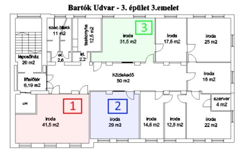 Kiadó iroda Bartók Udvar Irodaház