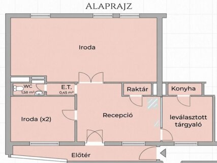 Kiadó iroda Lajos út elején 96 nm -es bútorozott iroda kiadó