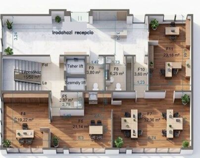 Kiadó iroda Kiadó földszinti, 105 m²-es, teljesen szeparált iroda