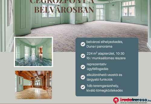 Kiadó iroda Cégközpont a Belvárosban