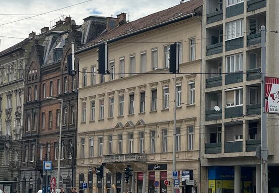 Kiadó 192 nm-es lakásiroda a Corvin-negyednél, a Ferenc körúton.