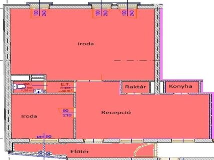 Kiadó iroda Bécsi út elején,  IGÉNYES irodabútorral berendezett iroda kiadó